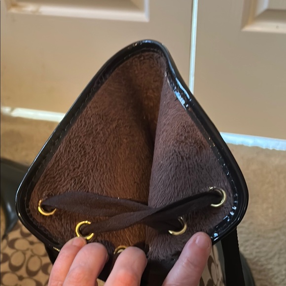 Coach Monogram Rain Boots - Black and Tan - Picture 17 of 17